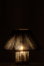 Tafellamp LED metaal/katoen zwart