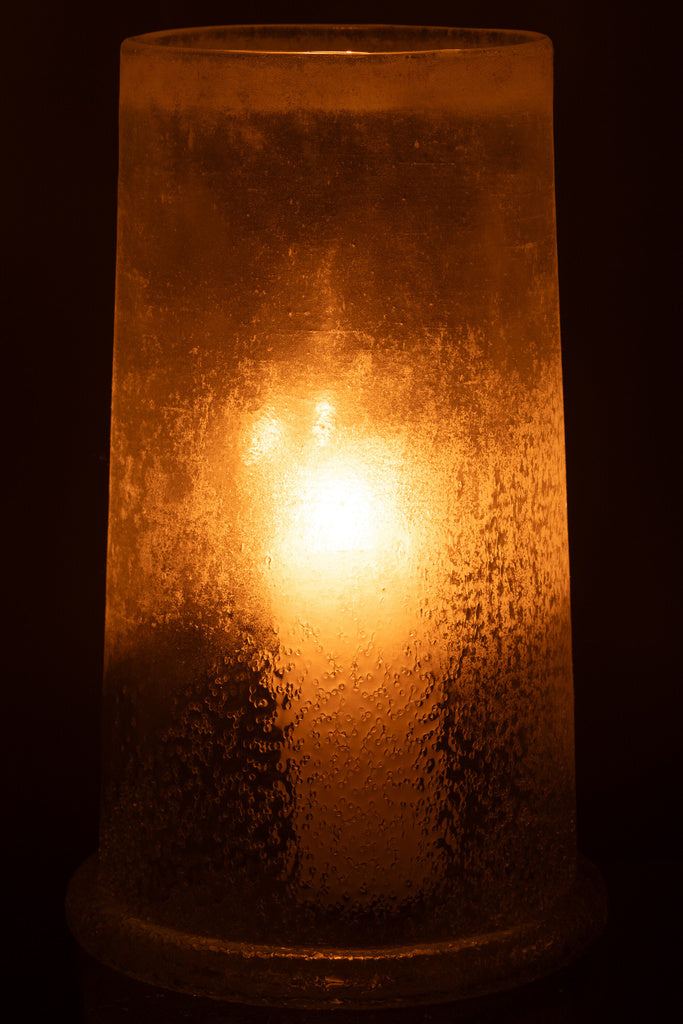  J-LINE WINDLICHT SUGAR GLAS WIT EXTRA LARGE