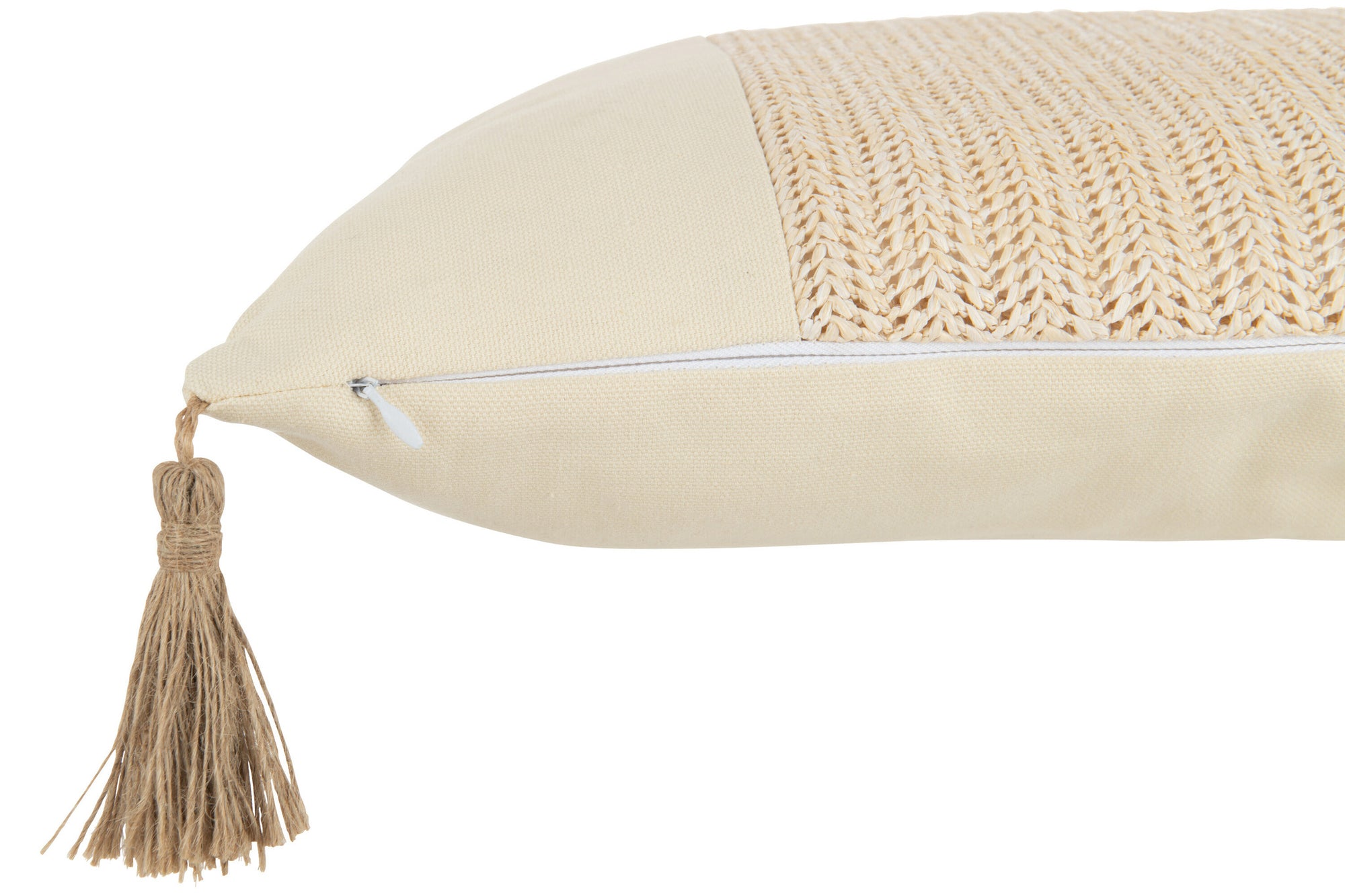 Kussen Geweven Vierkant Polyester Beige