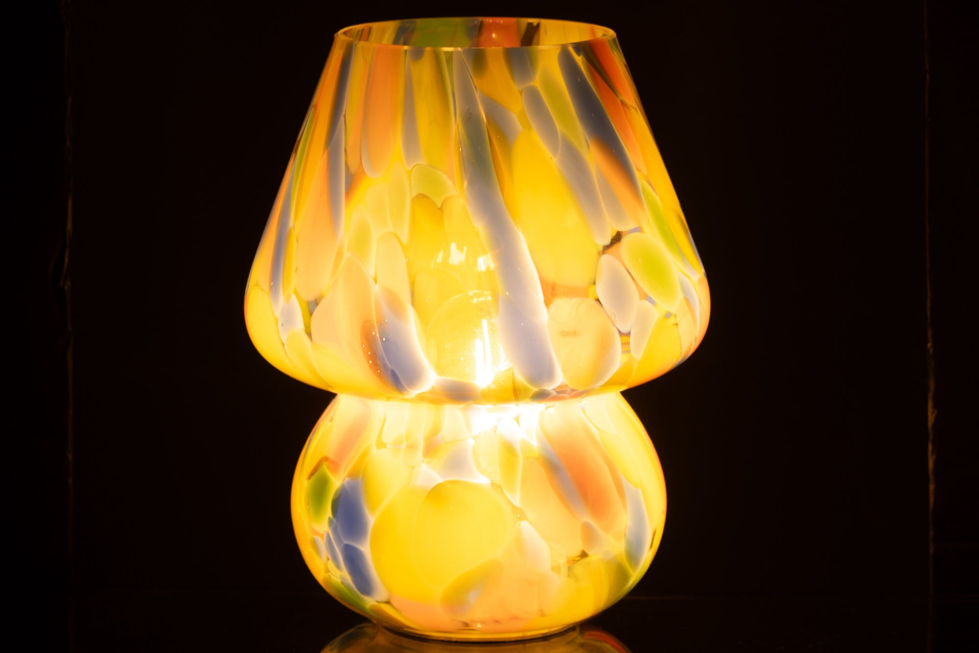 Tafellamp Rainb glasmix groot