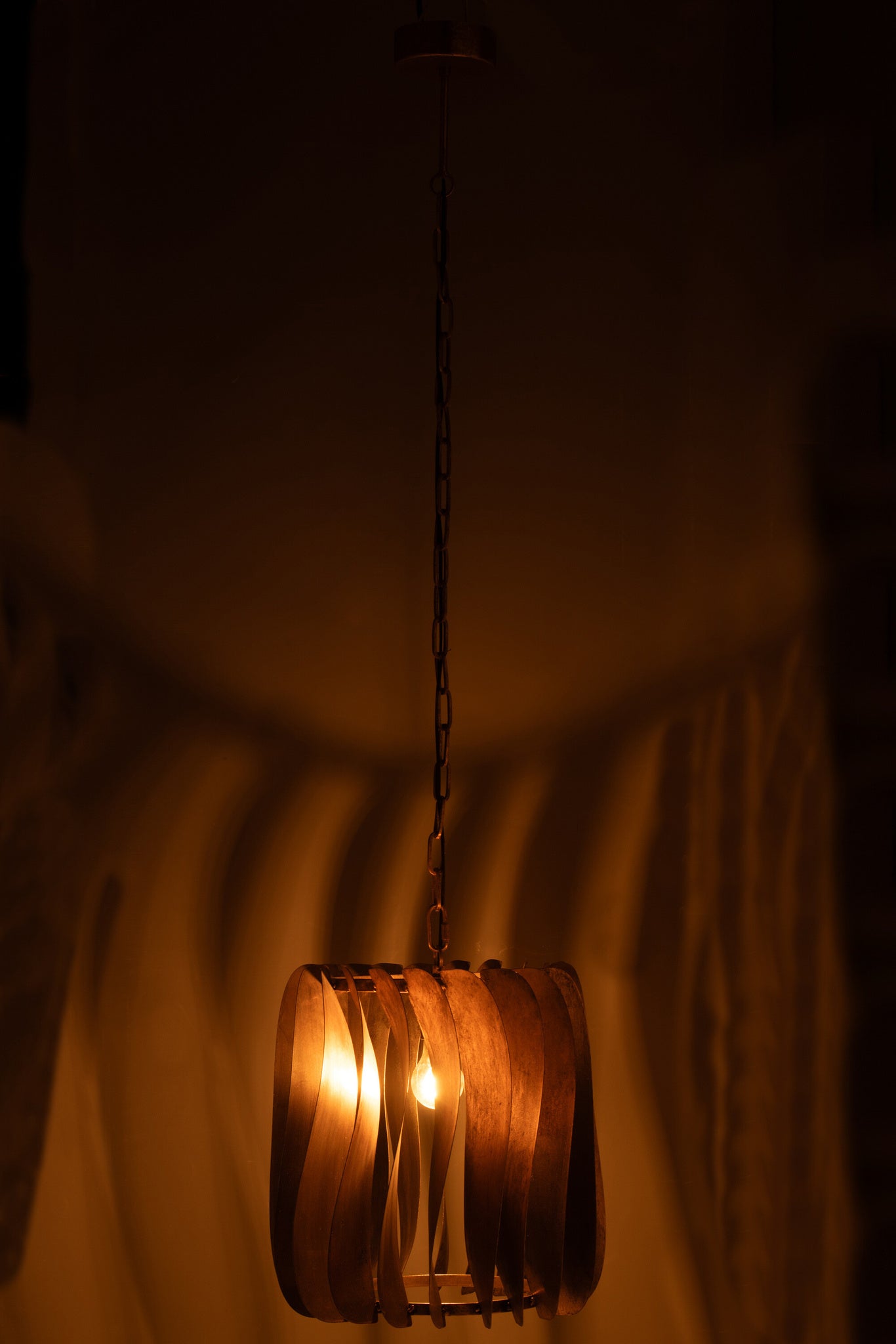 Plafondlamp Tina ijzer zwart goud