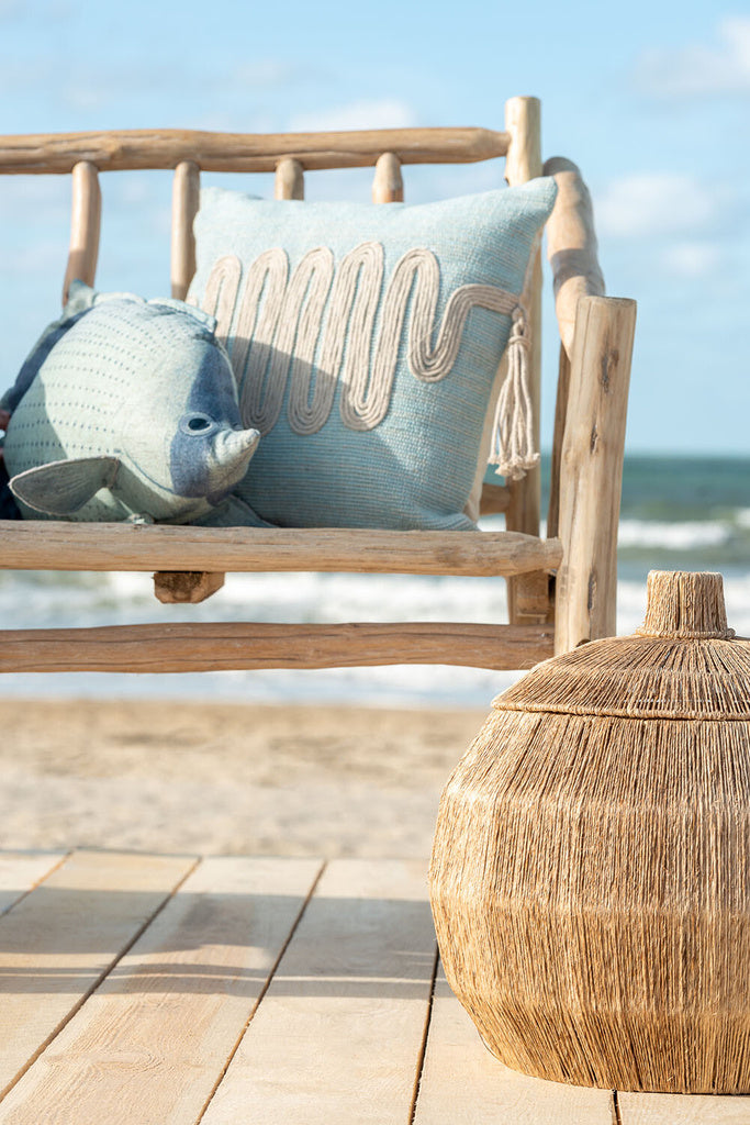 J-LINE SET VAN 2 MANDEN DANTYA BOL JUTE NATUUR