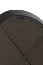 J-LINE RONDE WANDSPIEGEL METAAL/GLAS ZWART SMALL