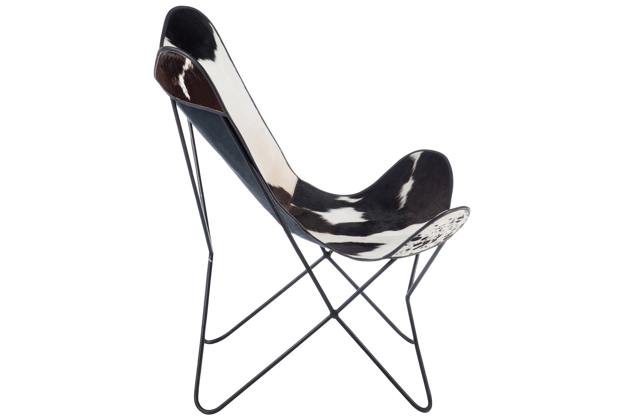 Loungestoel koevacht/metaal wit/zwart