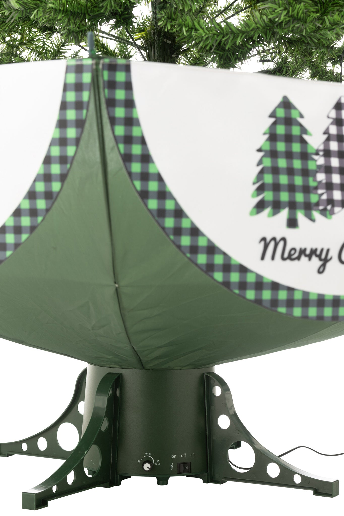 J-LINE BOOM LED SNEEUWENDE HERTEN IJZER KERST ROOD/GROEN