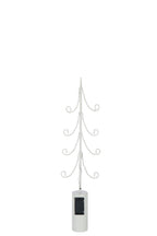 J-LINE BOOM LED CILINDER VOET IJZER WIT MIDDELGROOT