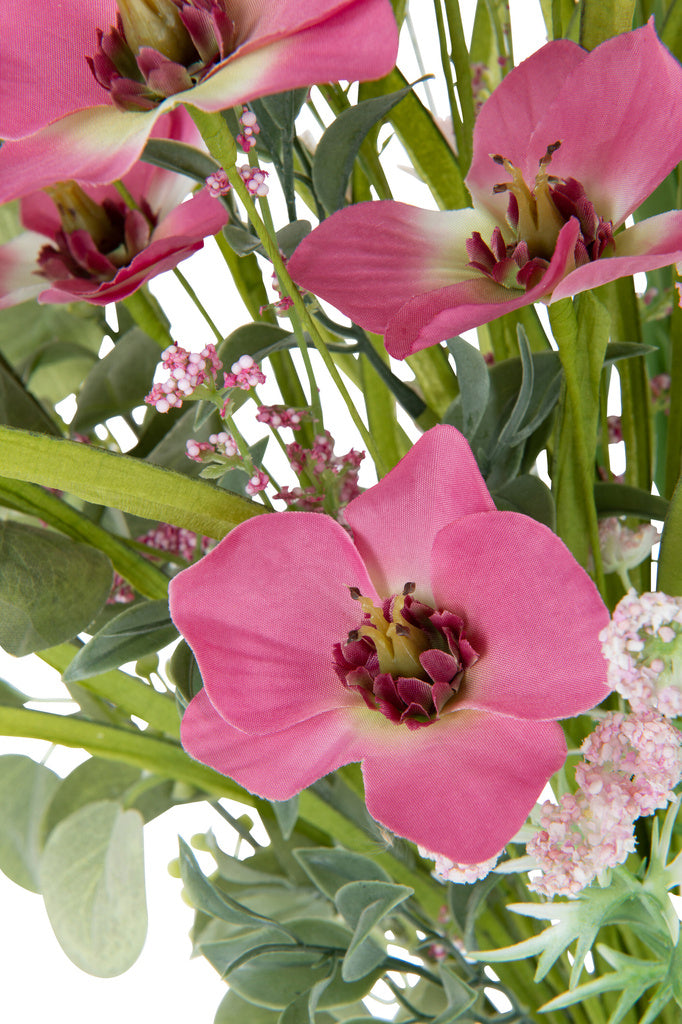 J-Line Bouquet Mix Flowers Artificial Pink