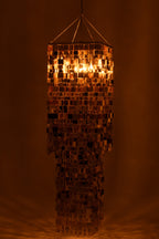 Grote vierkante goudkleurige PVC lampenkap voor kroonluchter