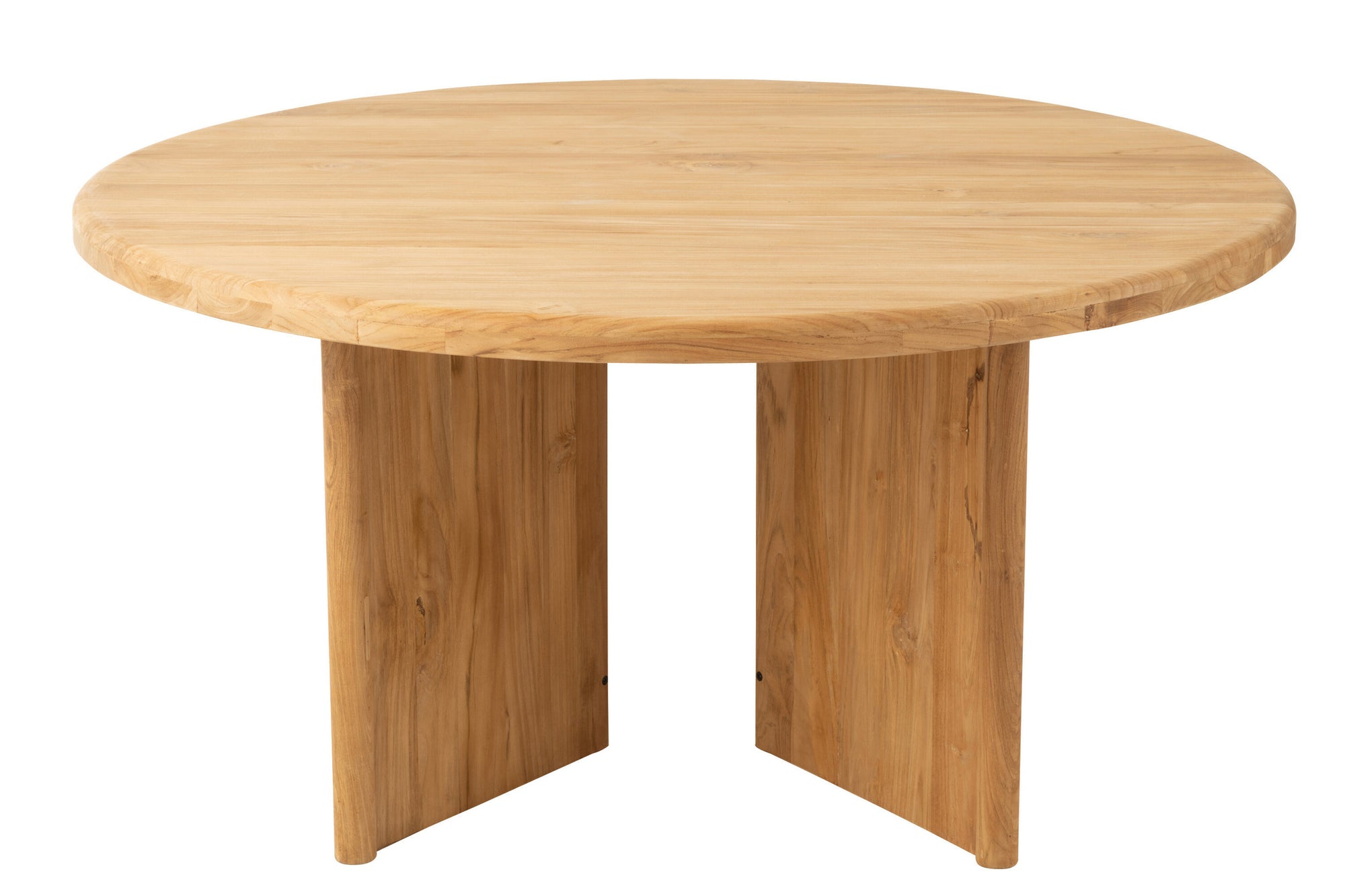 Ronde teakhouten tafel naturel