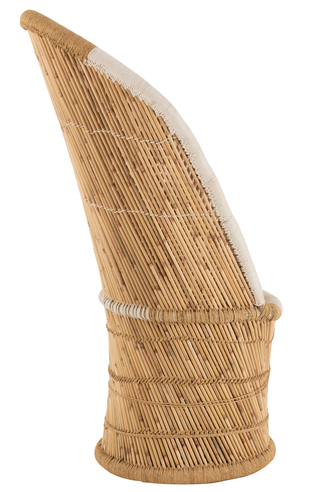 Stoelleuning bamboe naturel/wit voor volwassenen