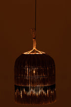 J-LINE HANGLAMP THREAD ZEEGRAS NATURAL/ZWART