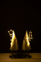 J-LINE KERSTMAN LED STER + BOOM METAAL WIT KLEIN ASSORTIMENT VAN 2