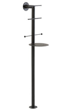 J-LINE SPIEGEL + PLANK WAND MARMER/IJZER/GLAS WIT/ZWART