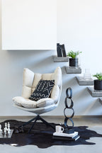 J-Line Figure Rings On Foot Aluminium Black Large: Moderne Stijl