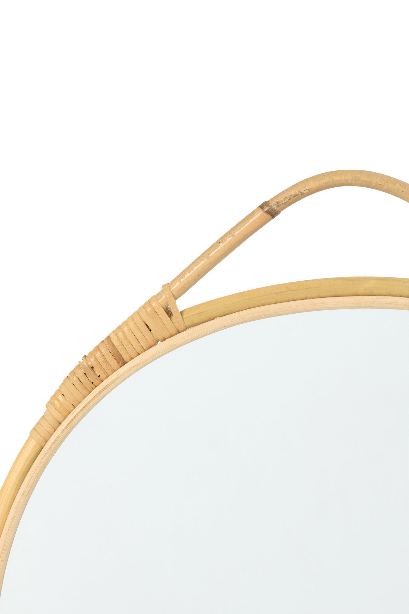 Wandspiegel Jordan, rond, naturel