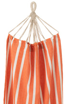 J-LINE HANGMAT STREPEN – KATOEN/POLYESTER ORANJE/WIT