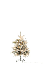  J-LINE KERSTBOOM 120 LED SNEEUWACHTIG KUNSTMATIG DONKERGROEN/WIT KLEIN