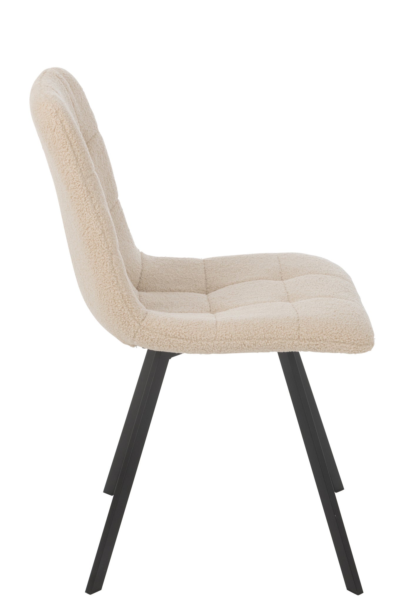 Eetkamerstoel Clark Metaal/Polyester Wit