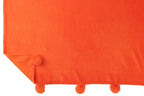 J-LINE PLAID POMPOM POLYESTER FELORANJE