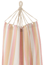 J-LINE HANGMAT STREPEN – KATOEN/POLYESTER WIT/BEIGE/ROZE