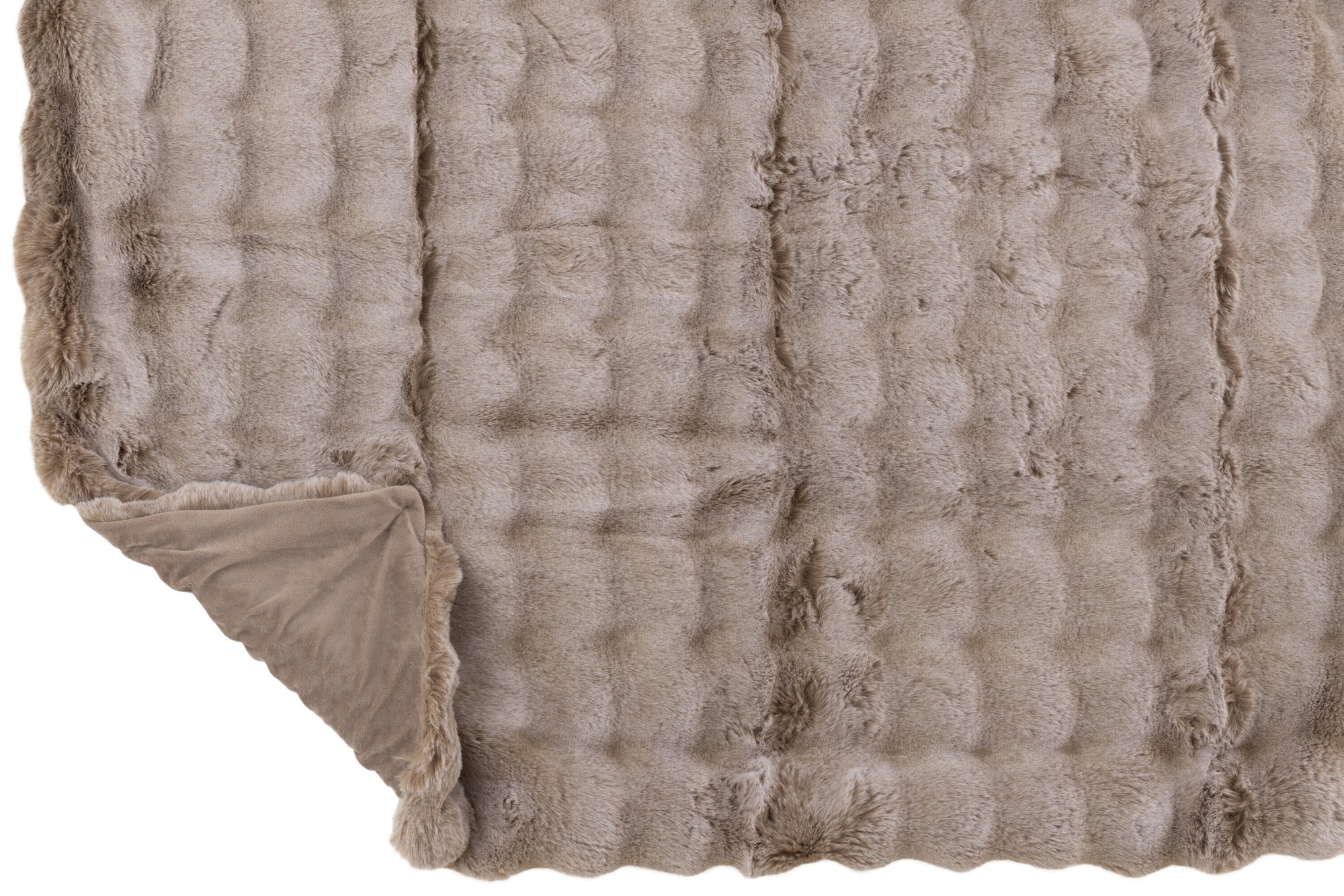 J-LINE PLAID WAVE POLYESTER TAUPE