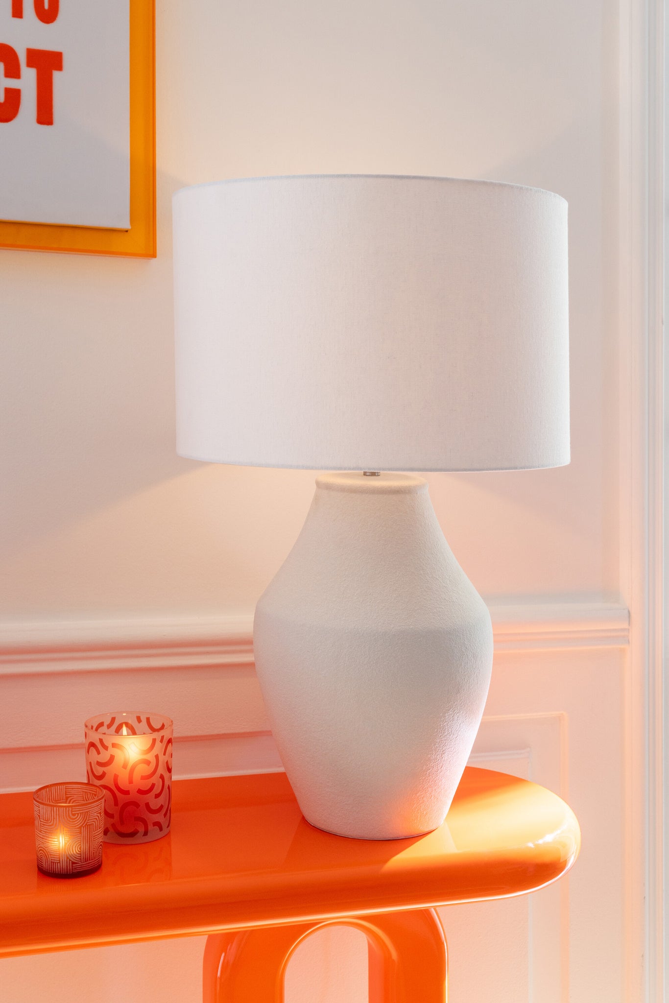 Tafellamp Henri keramiek wit