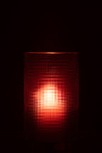J-Line Hurricane Checkered Glass Red/Gold Large