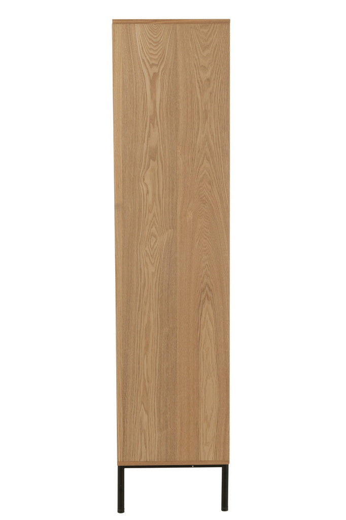 J-LINE KAST COMPARTMENTS MDF/METAAL NATUUR/ZWART