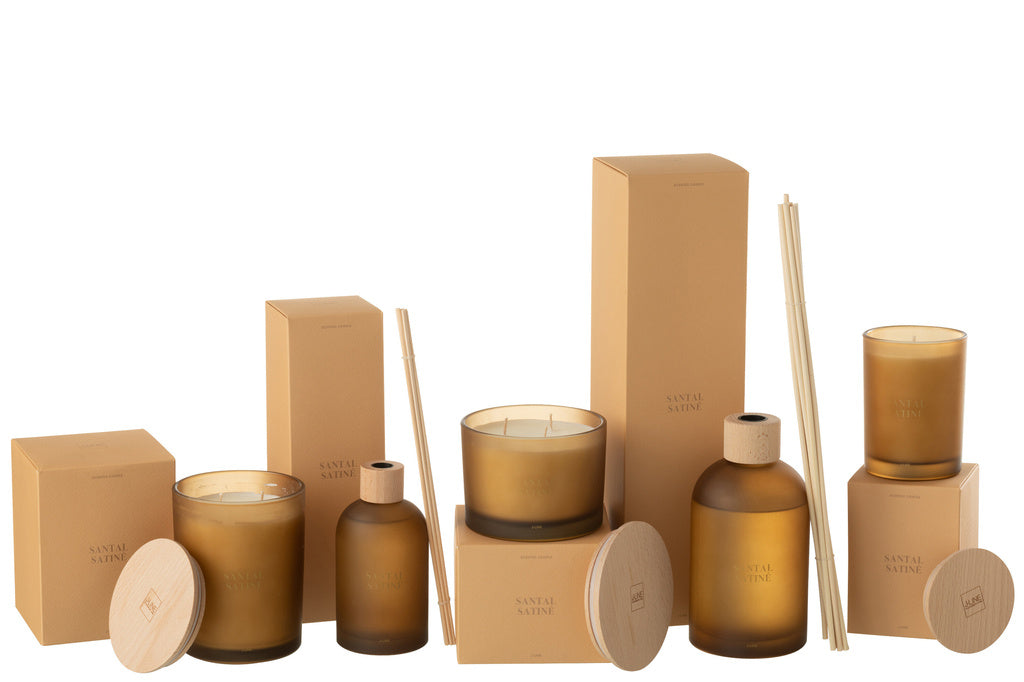J-LINE GEURSTOKJES ACCORDS ESSENTIELS – SANTAL SATINÉ 550ML
