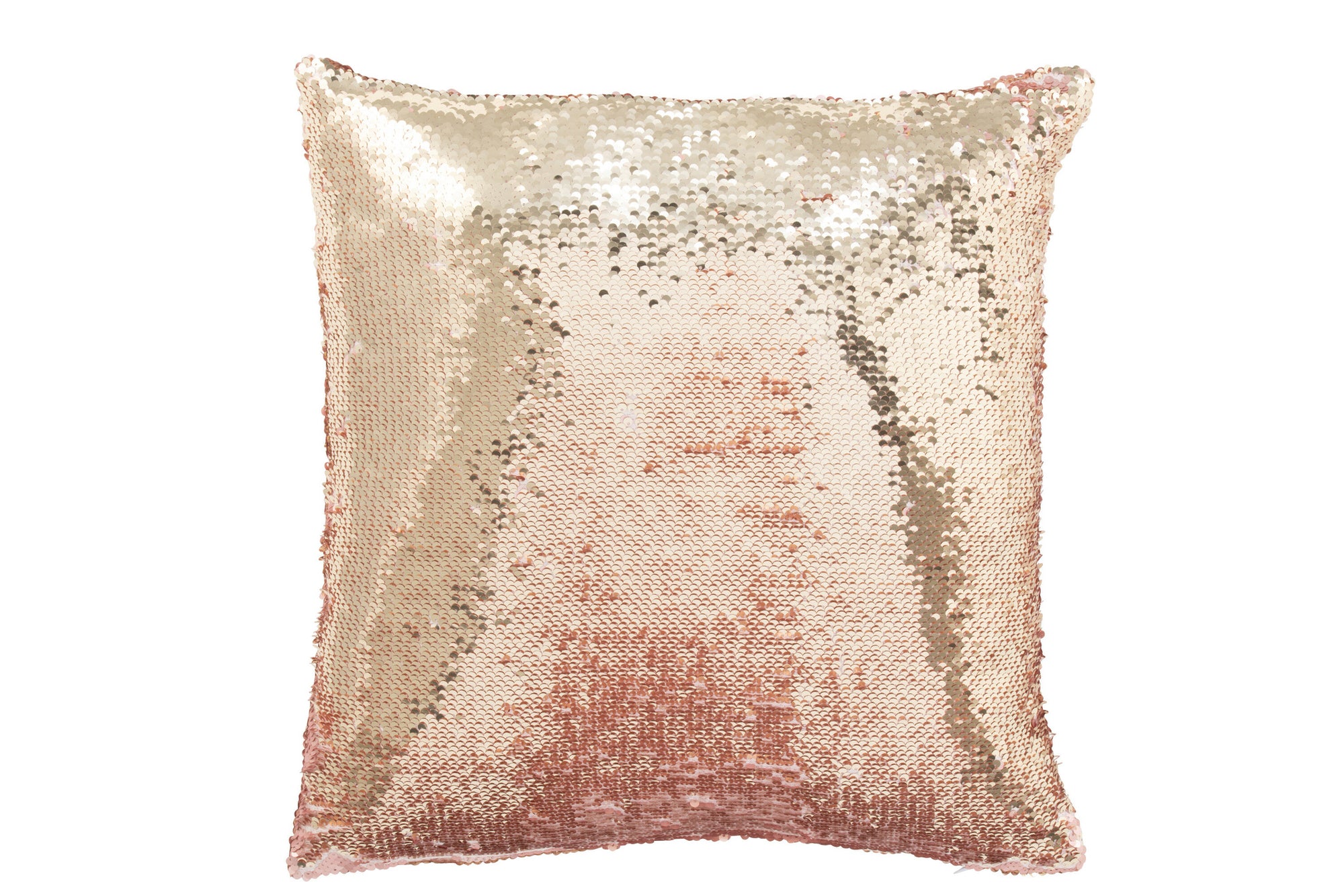 Kussen Omkeerbare Pailletten Roze/Champagne