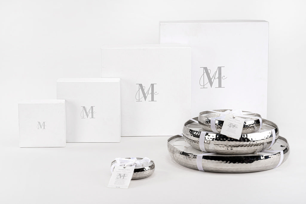 J-Line Scented Candle Livia Metal Silver Small