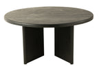 J-LINE RONDE TAFEL TEAKHOUT ZWART