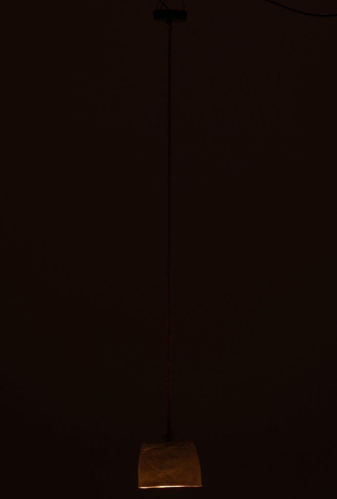 J-LINE HANGLAMP CUP PAPIER-MÂCHÉ WIT SMALL