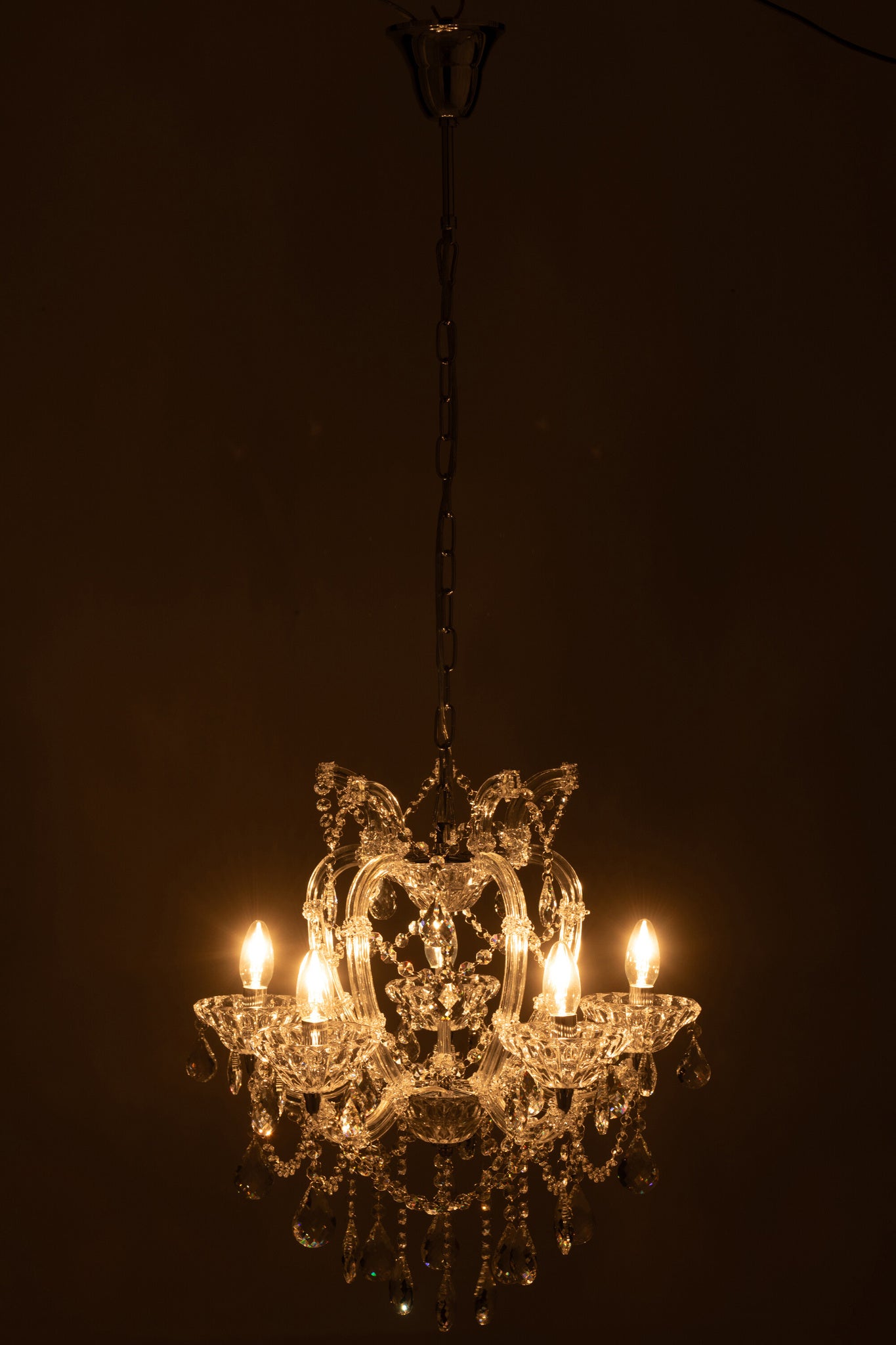 Plafondlamp kroonluchter antiek doorzichtig glas