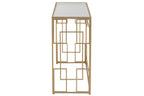 Console Lines Metaal/Glas Goud