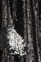 J-LINE GORDIJN OMKEERBARE PAILLETTEN ZWART/ZILVER