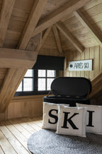 Kussen S-K-I Katoen Wit Set van 3