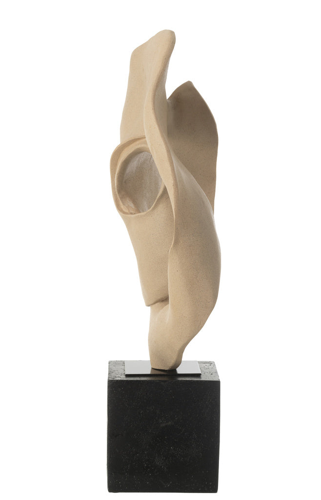 J-Line Deco Abstract On Base Resin Beige/Black