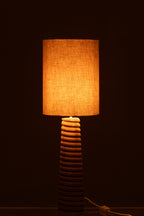 Tafellamp gedraaid ailanthushout naturel/grijs