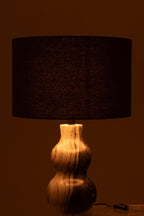 Tafellampvoet marmer zwart/lichtgrijs