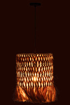 J-LINE HANGLAMP ROND BANANENBLAD NATUREL