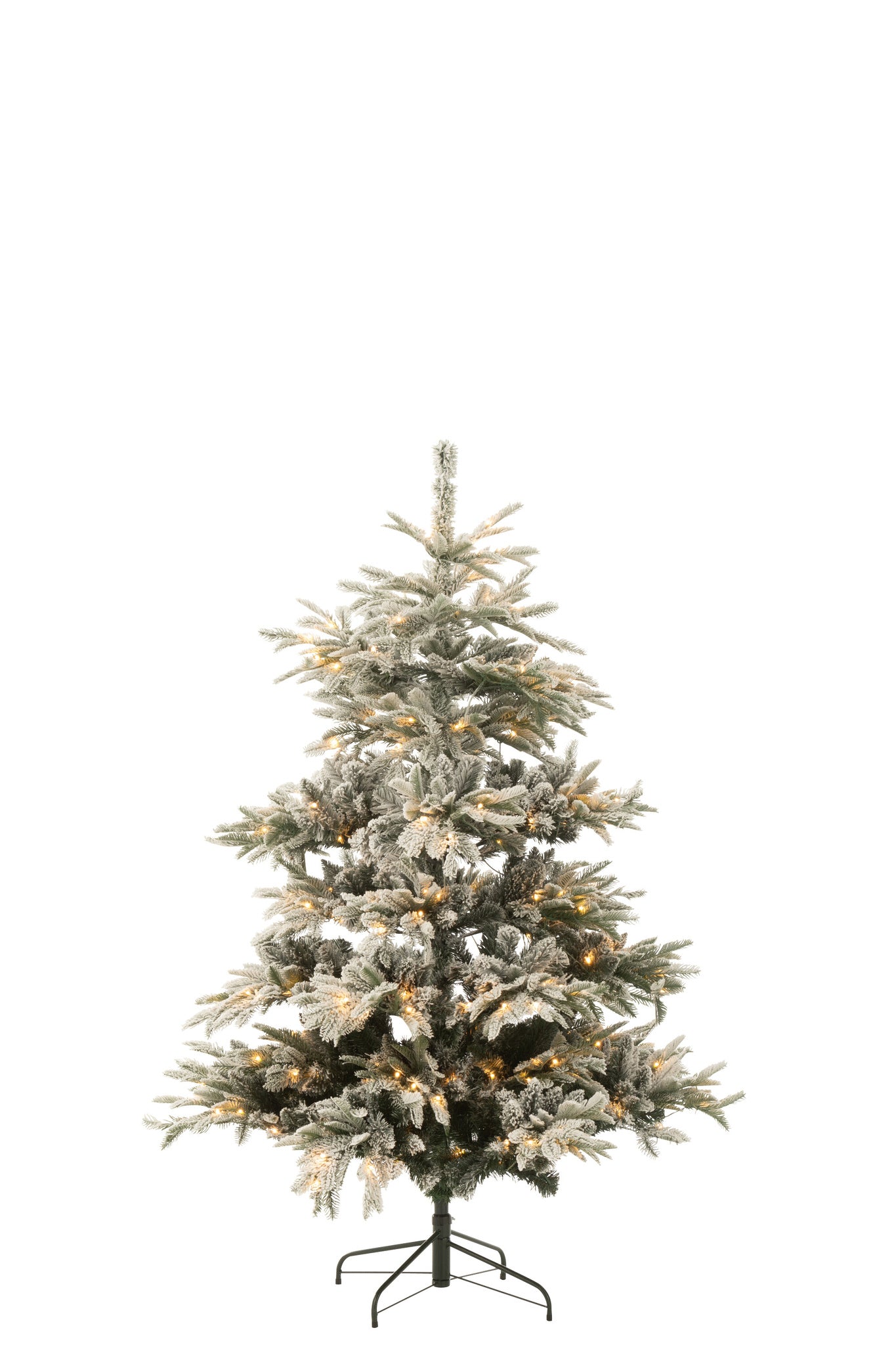 J-LINE KERSTBOOM 270 LED SNEEUWACHTIG KUNSTMATIG DONKERGROEN/WIT MEDIUM