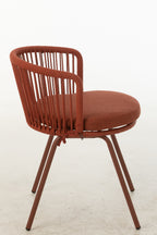 Stoel Toa staal/touw rood