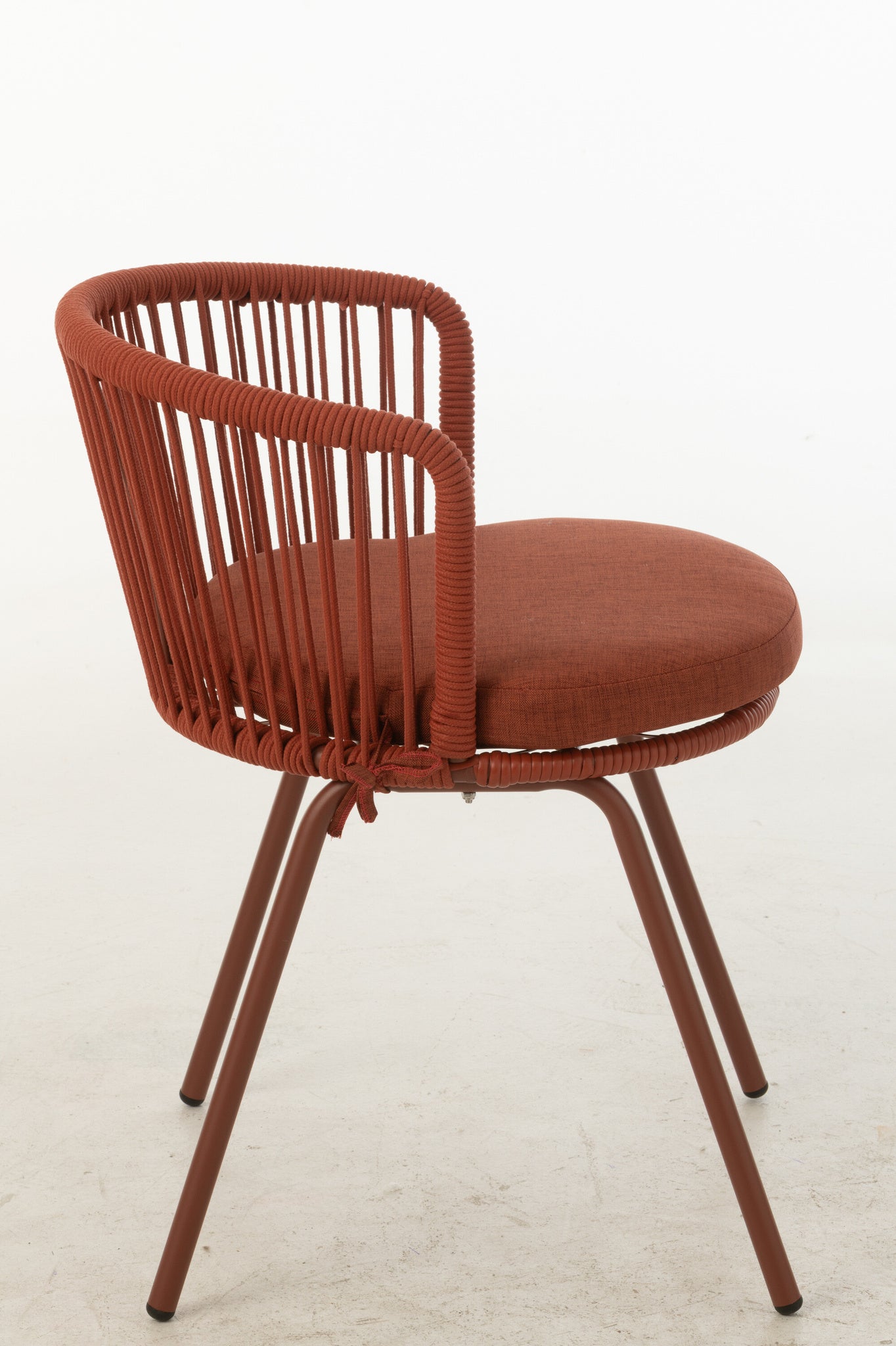 Stoel Toa staal/touw rood