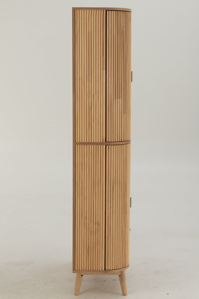 J-LINE WANDREK ROUNDED MDF/GRENENHOUT NATUUR