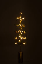 J-LINE BOOM LED CILINDER VOET IJZER GOUDKLEURIG GROOT