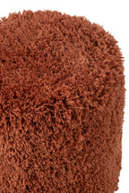 J-LINE POEF CYLINDER SHAGGY POLYESTER BAKSTEENROOD