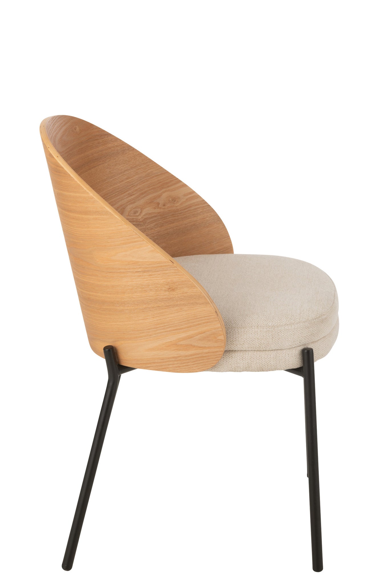 Stoel Lone Ply hout/metaal naturel/beige