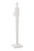 Vloerlamp figuur polyresin wit