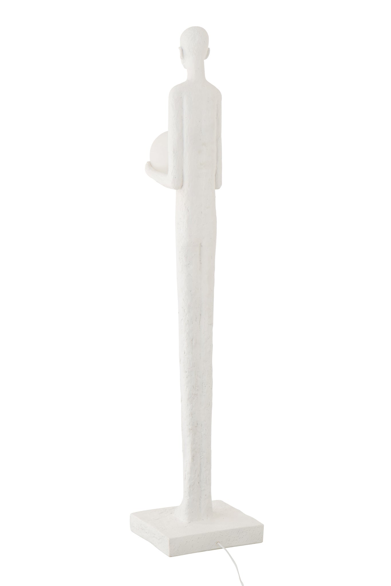 Vloerlamp figuur polyresin wit